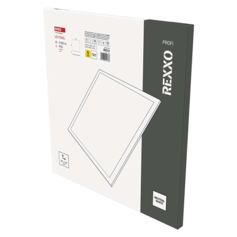 Emos - LED panel REXXO backlit 60×60, built-in, white, 36W, neutral white