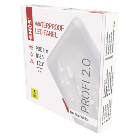 Luminaires - LED panel VIXXO 125×125 square, built-in, white, 10 W neutral wh.