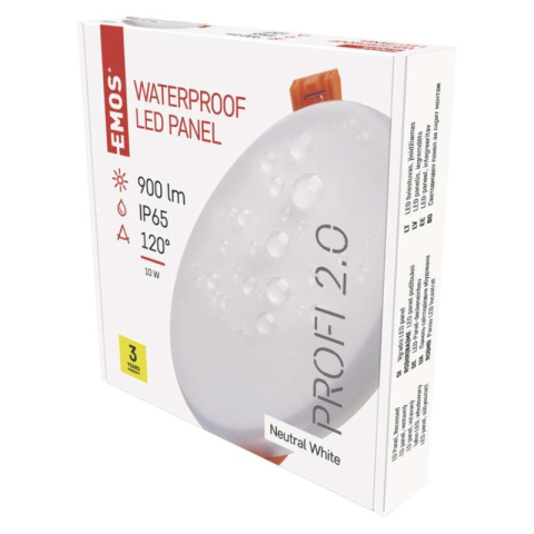 Luminaires - LED panel VIXXO 125 mm, round, built-in, white, 10 W neutral white