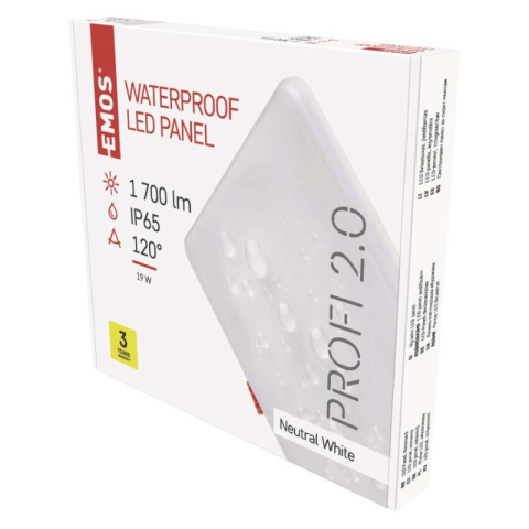 Luminaires - LED panel VIXXO 185×185 square, built-in, white, 19 W neutral wh.