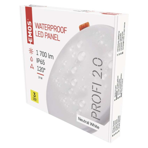 Luminaires - LED panel VIXXO 185 mm, round, built-in, white, 19W neutral white