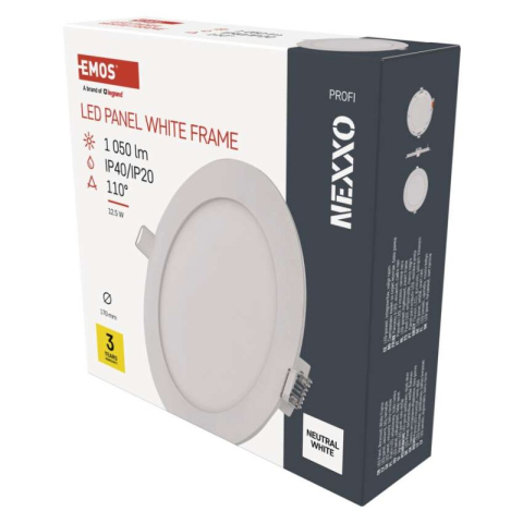 Luminaires - LED recessed luminaire NEXXO, round, white, 12.5W, neutral white