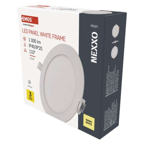 Luminaires - LED recessed luminaire NEXXO, round, white, 12.5W, warm white