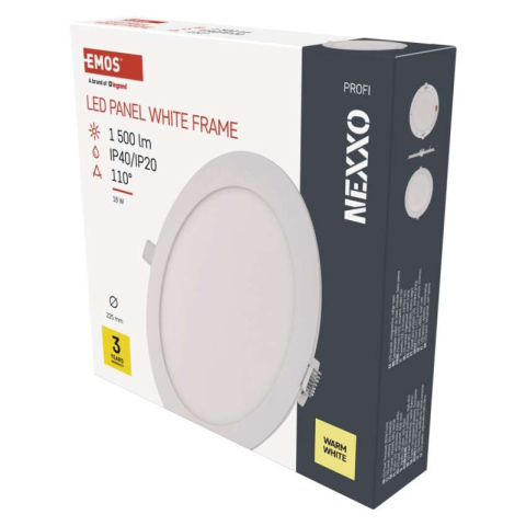 Luminaires - LED recessed luminaire NEXXO, round, white, 18W, warm white