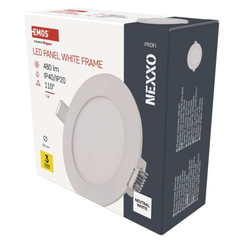 Luminaires - LED recessed luminaire NEXXO, round, white, 7W, neutral white