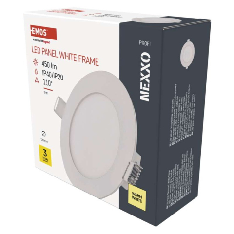 Luminaires - LED recessed luminaire NEXXO, round, white, 7W, warm white