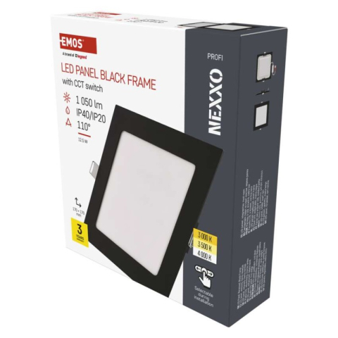 Luminaires - LED recessed luminaire NEXXO, square, silver, 12.5W, with change CCT