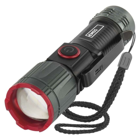 LED rechar. metal flashlight 300 lm, 700 mAh [1]