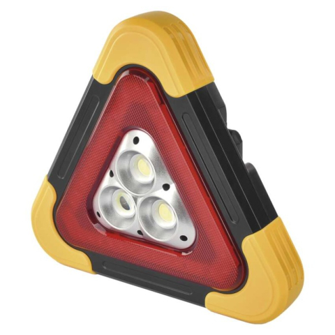 LED safety triangle, rechargeable, COB LED + red LED [1]