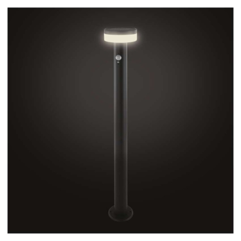 LED solar garden pillar light with dusk sensor, TERION, 12,5 × 12,5 × 80 cm [1]