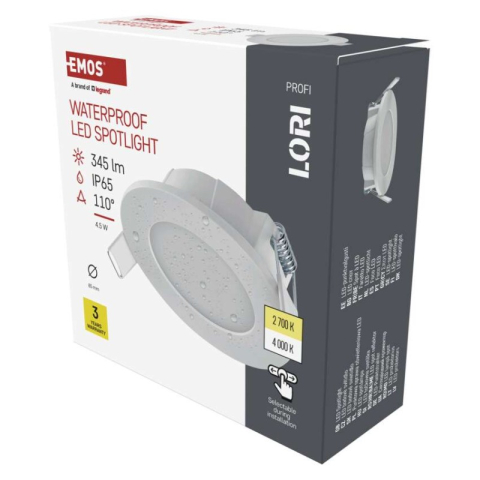 LED Spotlight LORI white, round, 4,5W CCT [1]