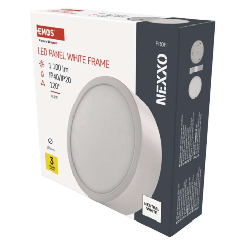 Emos - LED surface luminaire NEXXO, round, white, 12.5W, neutral white