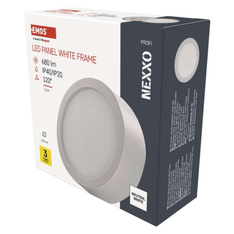 Emos - LED surface luminaire NEXXO, round, white, 7.6W, neutral white