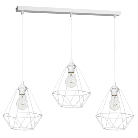 Corpuri de iluminat interior - LUSTRA BASKET ALB