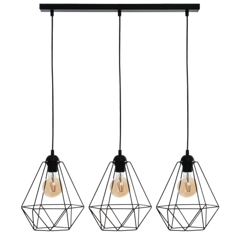 Corpuri de iluminat interior - LUSTRA BASKET NEGRU
