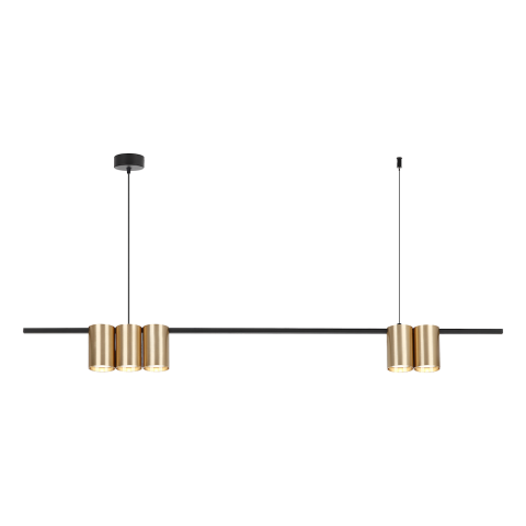 Corpuri de iluminat interior - LUSTRA GENESIS NEGRU/AURIU MIC