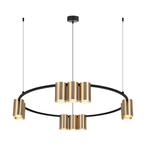 Lustre - LUSTRA GENESIS ROTUND NEGRU/AURIU MIC