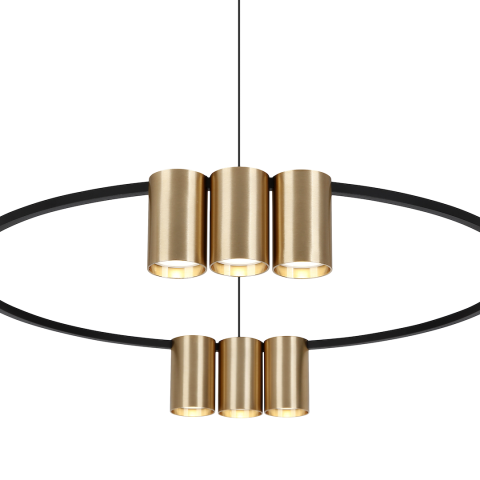 LUSTRA GENESIS ROTUND NEGRU/AURIU MIC [1]