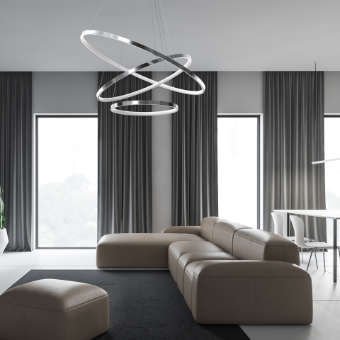 LUSTRA HOOP CHROME 93W LED [3]