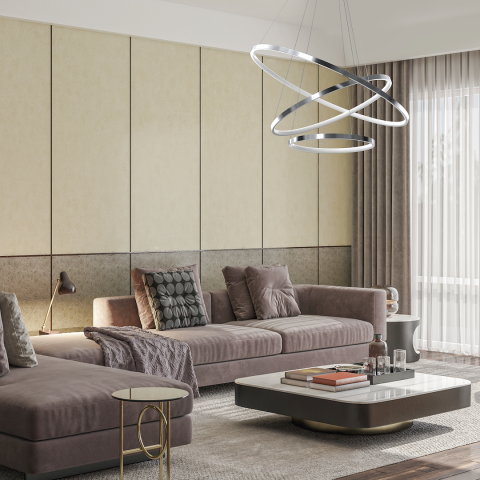 LUSTRA HOOP CHROME 93W LED [2]