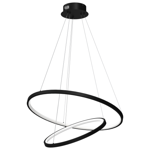 Lustre - LUSTRA HOOP NEGRU 51W LED