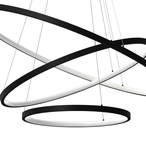 LUSTRA HOOP NEGRU 93W LED [1]