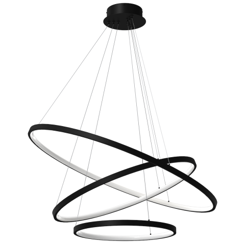Lustre - LUSTRA HOOP NEGRU 93W LED