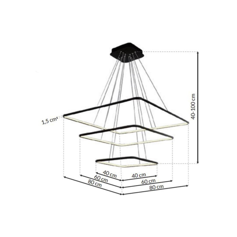 LUSTRA NIX NEGRU 117W LED [5]