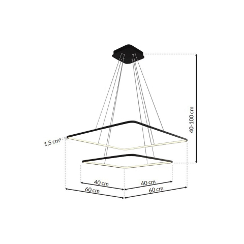 LUSTRA NIX NEGRU 50W LED [5]