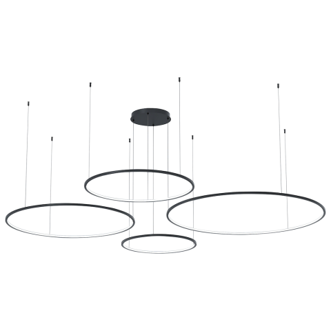Lustre - LUSTRA SATURNO NEGRU 120W LED