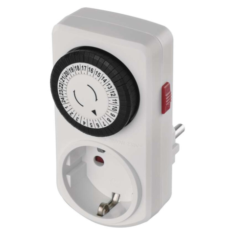 Emos - Mechanical timer Socket 15GD/3A SCHUKO