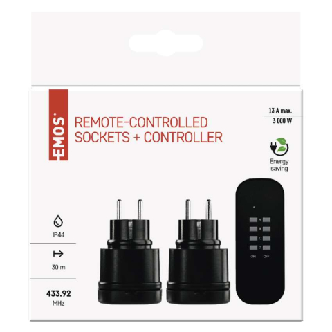 PRIZA CU TELECOMANDA SCHUCKO, IP44, NEGRU [9]