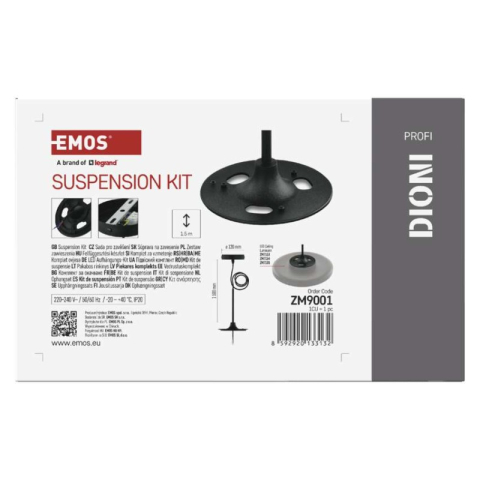 Pendant kit for led lum. black [2]