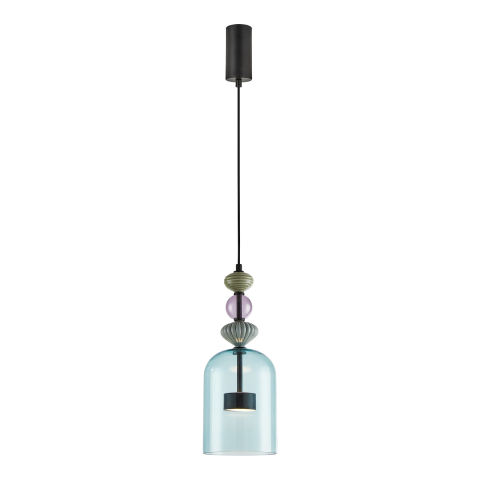 Corpuri de iluminat interior - PENDUL ARTE 12W LED NEGRU Ø16 CM