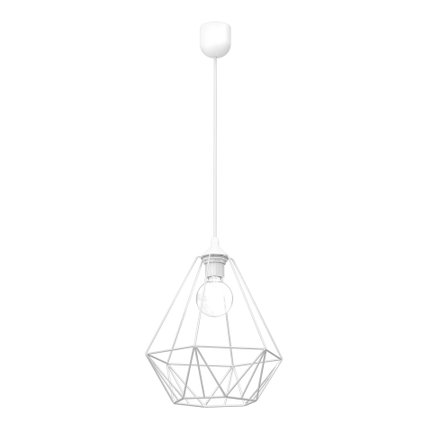 Corpuri de iluminat interior - PENDUL BASKET ALB