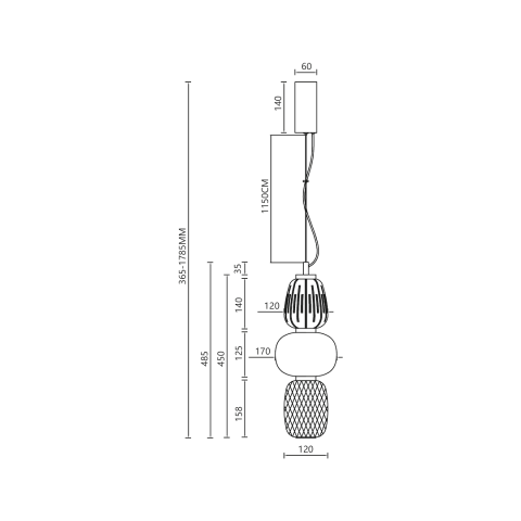 PENDUL CARO AURIU 28W LED [4]