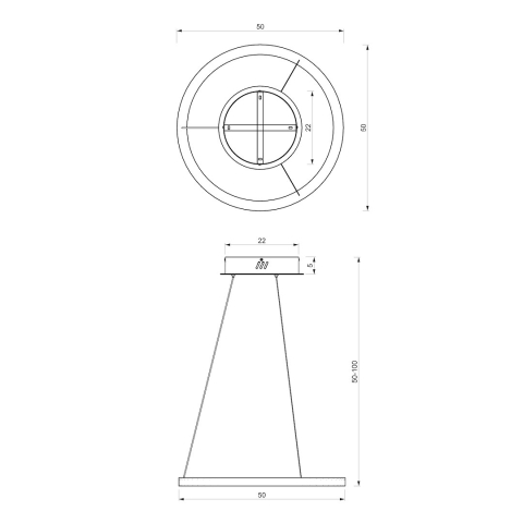 PENDUL GALAXIA NEGRU 26W LED [5]