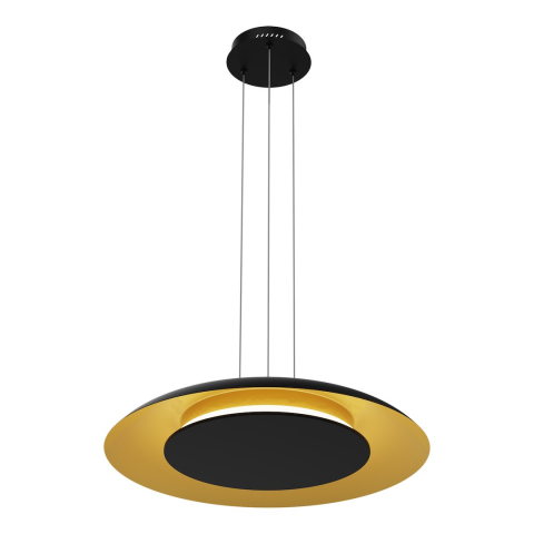 Corpuri de iluminat interior - PENDUL LED PIATTINO NEGRU/AURIU
