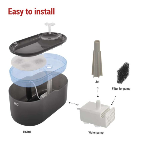 Pet Care water fountain, 2.6 l, grey [2]