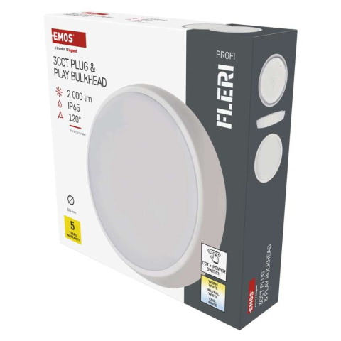PLAFONIERA LED EMOS FLERI IP65 [1]