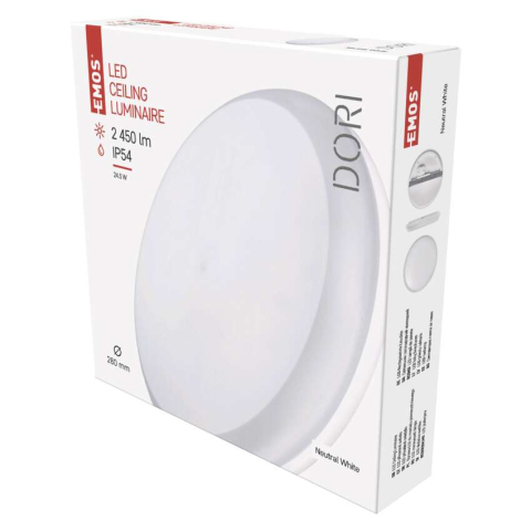 Corpuri de iluminat tehnice - PLAFONIERA ROTUNDA DORI LED 24.5W IP54