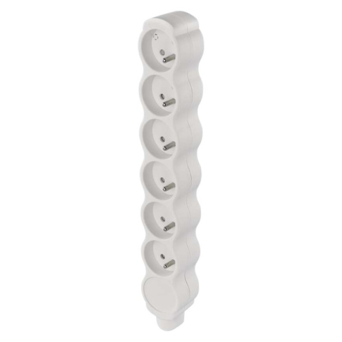 Plugs, sockets FRENCH - Power Strip without cable 6 sockets, white