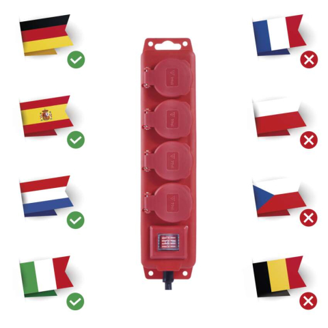 PRELUNGITOR CU 4 PRIZE, 3 METRI, CU INTRERUPATOR, IP44 [6]