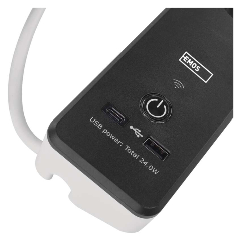 PRELUNGITOR GOSMART CU USB SI WI-FI,4 PRIZE+USB SI INTRERUPATOR 2M NEGRU [11]