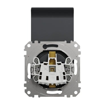 PRIZA 2P+E CU OBTURATOARE SI CAPAC ANTRACIT SEDNA [1]