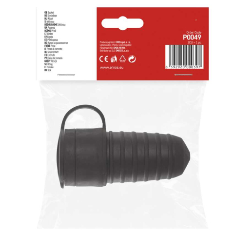 PRIZA CAUCIUC SCHUKO, IP44, NEGRU [7]