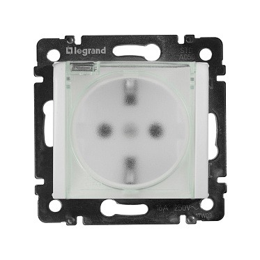 Valena alb - PRIZA DE SIGURANTA ALBA VALENA