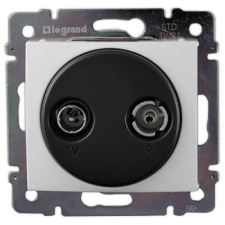 Valena alb - PRIZA TV/RD CU CAPAC ALBA VALENA