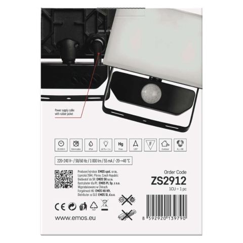 PROIECTOR LED TAMBO 10W 1000LM 4000K IP54 CU SENZOR DE MISCARE [16]