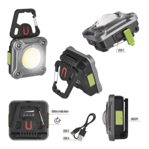 Rechargeable COB LED Work Floodlight P4543, 1200 lm, 2000 mAh [2]